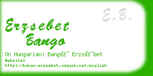 erzsebet bango business card